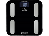 Báscula de baño - Jata 593, Bluetooth, Peso máximo 180 kg, Precisión 100 g, App OkOk, 8 funciones, Negro