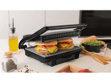 Grill - Cecotec Rock’nGrill 1000 Dark, 1000 W, Antiadherente, Altura adaptable, Dark Inox