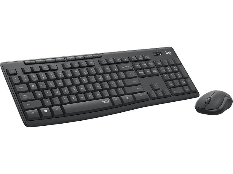 Pack Teclado + Ratón - Logitech MK295, Bluetooth, Inalámbrico, 10 m, Negro