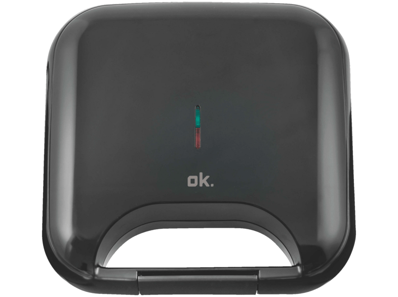 Sandwichera - OK OSM 1111, 750W, 2 Sandwiches, Negro