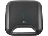 Sandwichera - OK OSM 1111, 750W, 2 Sandwiches, Negro
