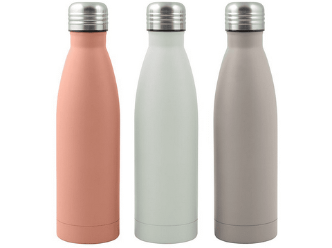 Botella - Schou 74040, 500ml, Térmico, Acero inoxidable, 1 unidad, Color aleatorio