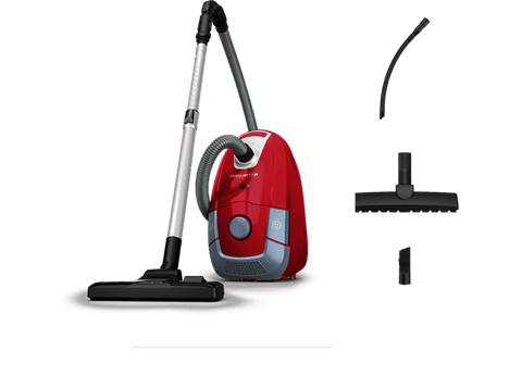 Aspirador con bolsa - Rowenta Power XXL RO3154EA, Hasta 900 W, 4.5 L, Radio acción 12 m, Rojo