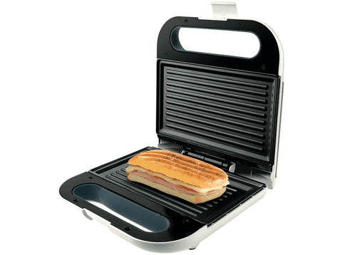 Sandwichera - Taurus My Sandwich Grill, 800W, Placas grill antiadherentes, Asa toque frío, Blanco