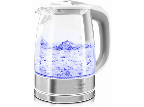 Hervidor - Cecotec Thermosense 350, 2200 W, 1.7 L, Vidrio de Borosilicato, Filtro Antical