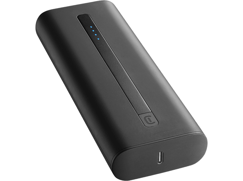 Powerbank - Cellular Line Thunder, Universal, 20000 mAh, 2 entradas USB-C, Negro