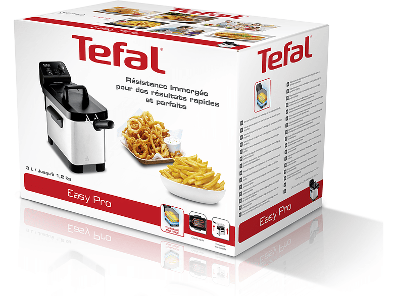 Freidora - Tefal FR 3310 Easy Pro, 3l, Zona Fría, Tapa de almacenaje