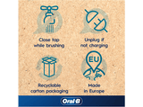 Cepillo eléctrico - Oral-B Pro 3 3900 Dual Pack, Con 3 Cabezales, Diseñados Por Braun, Negro y blanco