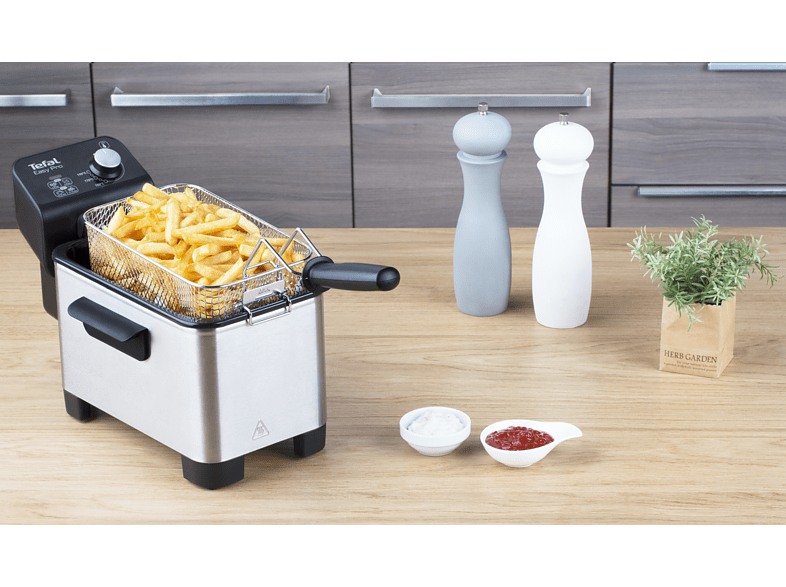 Freidora - Tefal FR 3310 Easy Pro, 3l, Zona Fría, Tapa de almacenaje