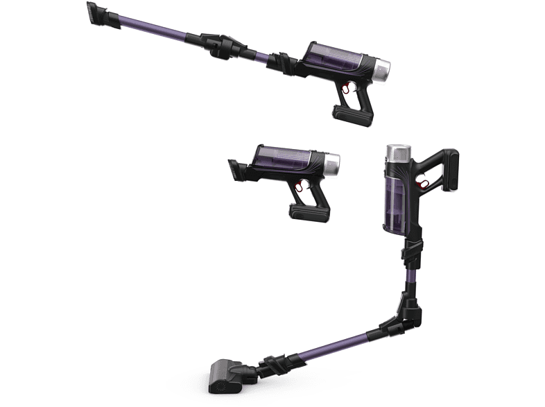Aspirador escoba - Rowenta RH2039WO X-Force Flex 9.60 Allergy, 200 W, 0.4 L, 45 min, Tecnol. Ciclónica, 3 modos, Multisuperficie, Ultraligera, Púrpura