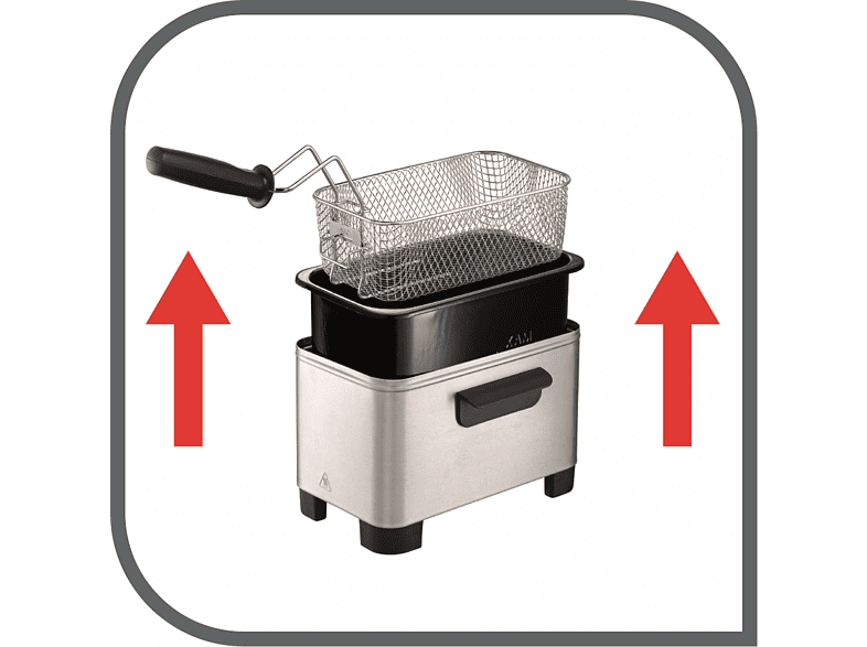 Freidora - Tefal FR 3310 Easy Pro, 3l, Zona Fría, Tapa de almacenaje