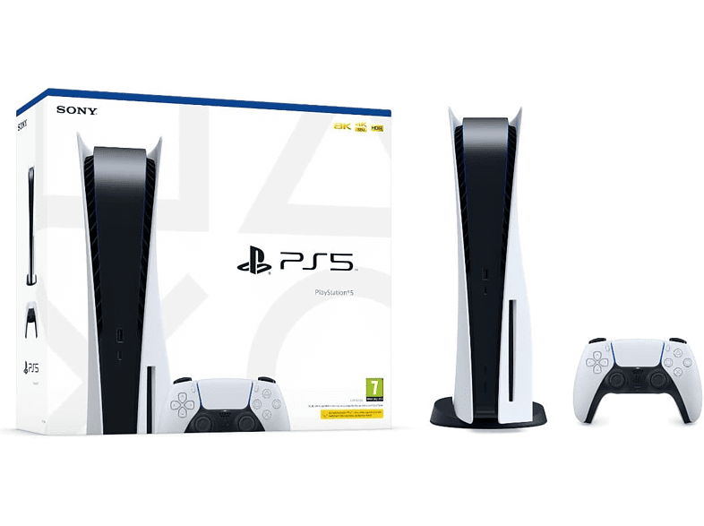 Consola - Sony PlayStation 5 Standard, 825 GB, 4K, 1 mando, Chasis C, Blanco