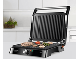 Grill -  Taurus 968.079 Etna Inox, 2200 W, 2 en 1, Regulador temperatura, Antiadherente, Base antideslizante