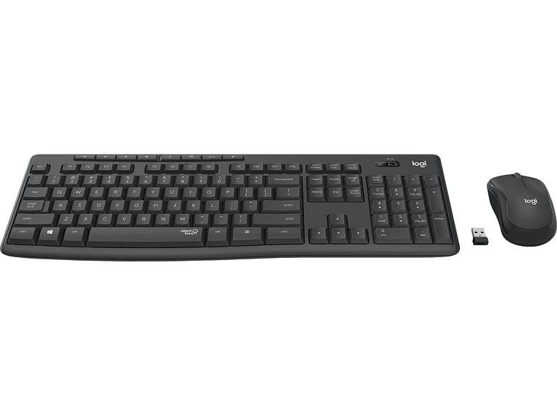 Pack Teclado + Ratón - Logitech MK295, Bluetooth, Inalámbrico, 10 m, Negro