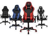 Silla gaming - Drift DR90 Pro V8, 2D (regulable en altura y anchura), Hasta 150 kg, Azul