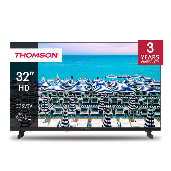 TV LED 32" - Thomson 32HD2S13, HD, Quad Core MSD3663LSA-SW, Sintonizador triple, Negro