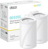 Sistema WiFi Mesh - TP-Link Deco BE65 (2 Pack), Wi-Fi 7 Tribanda BE9300, 4 Puertos 2.5 Gbps, IA, Seguridad Avanzada