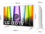 TV LED 32 - LG 32LQ63806LC, FHD, Procesador Inteligente α5 Gen5 AI Processor, SmartTV, DVB-T2 (H.265), Blanco