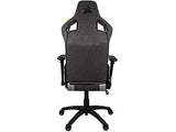 Silla gaming - Corsair T3 Rush, Reposacabezas 4D, Espalda inclinable, Hasta 120 kg, Almohadilla incluida, Negro