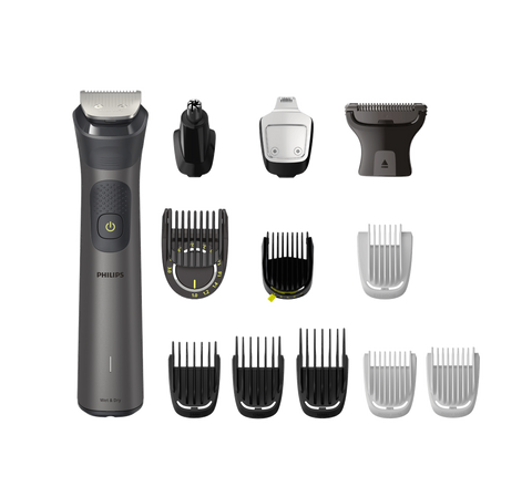 Afeitadora corporal - Philips S7000 MG7920/15 13, Peine-guía de precisión, Tecnología BeardSense, Hasta 120 min, Gris