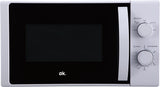 Microondas - OK OMW 20243W, 700 W, 5 Niveles de Potencia, 20 l, Control Mecánico, Blanco