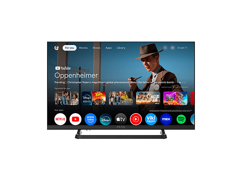TV LED 24 - PEAQ PTV 24GH-5025C, HD Ready, Google TV, Dolby Audio, DVB-T2, Negro