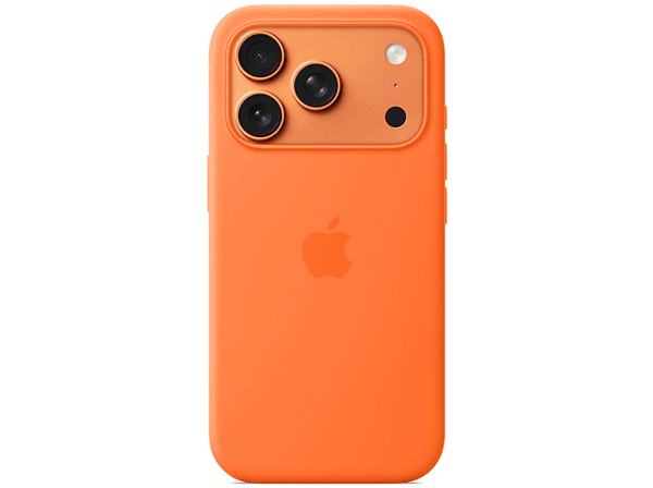 Apple Funda de silicona con MagSafe, Para iPhone 17 Pro Max, Compatible con correa Crossbody, Naranja