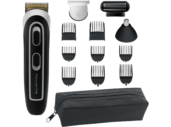 Cortapelos -  Rowenta Trim&Style 13-en-1 TN9140F4, 6500 rpm, Autonomía 120 min, Negro/Plata