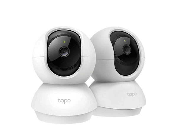 Cámara de vigilancia IP - TP-Link TC71, 2K 3MP (2304 x 1296 px), Visión nocturna, Audio Bidireccional y Cancelación de Ruido, Pack de 2, Blanco