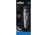 Barbero - Braun Series 3 BT3560, 4 cabezales para barba, 40 ajustes de longitud, Lámina ultra afilada, Gris