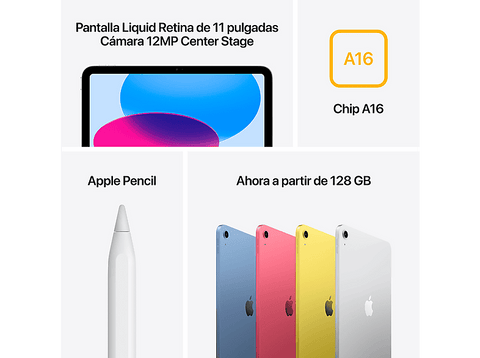Apple iPad (11ªgen), 128GB, Amarillo, WiFi, 10.9