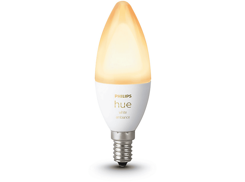 Bombilla inteligente - Philips Hue White Ambiance, E14, Domótica, Luz Blanca Cálida y Fría