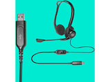 Auriculares - Logitech 960 USB-A, Con cable, PC/Mac, Micrófono ajustable
