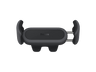 Soporte de móvil para coche - Baseus Steel Cannon 2, Universal, Para rejilla de coche, Clip doble con revestimiento de silicona, Rotación 360º, Negro