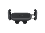 Soporte de móvil para coche - Baseus Steel Cannon 2, Universal, Para rejilla de coche, Clip doble con revestimiento de silicona, Rotación 360º, Negro
