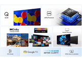 TV QLED 50 - TCL 50P7K, UHD 4K, AiPQ Processor, Smart TV, DVB-T2, 60 Hz, Pantalla HVA, Dolby Atmos, Negro