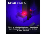 Ratón gaming - Sony INZONE Mouse-A, Inalámbrico, Ultraligero 48,4g, Frecuencia sondeo 8000Hz, Interruptor óptico, 90h, USB-C, PC, FPS Esports, Negro