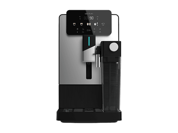Cafetera superautomática - Cecotec Cremmaet Latte, 19 bar, 1300W, Depósito de leche 400ml, Depósito de agua 1.1L, Display táctil, Molinillo, Negro