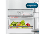 Frigorífico combi - Cecotec Bolero CoolMarket Combi 356 Grey Glass D, Total No Frost, 200 cm, 356 l, Inverter Plus, Puertas de cristal, Grey Glass