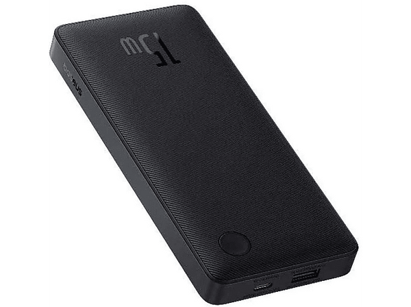 Powerbank - Baseus Airpow Lite, 10000 mAh, 1x USB-A, 1x USB-C, Negro