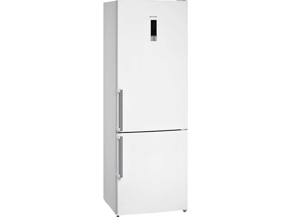 Frigorífico combi - Siemens kg49NXWDQ, No Frost, 203 cm, 438 l, Súper congelación, Hyper Fresh, Blanco