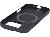 Funda - Isy ISC 3744, Compatible con iPhone 16 Pro, Resistente a golpes, Negro Carbón