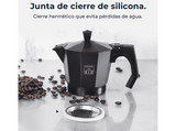 Cafetera tradicional - Cecotec Mokclassic 900 Black, 9 tazas, 550 ml, Aluminio fundido, Black