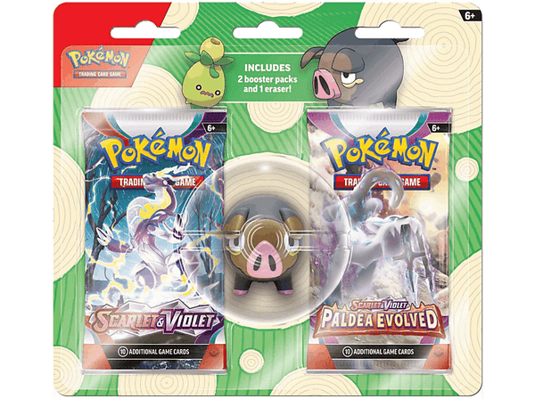 Accesorio - Magicbox Back to School Eraser Blister 2023, Goma de borrar (modelo aleatorio) + 2 Booster Packs