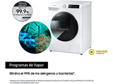Lavadora secadora - Samsung WD90T654DBE/S3, 9 kg lavado, 6 kg secado, EcoBubble™, 1400 rpm, 24 programas, Blanco