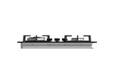 Placa de gas - Hisense GG633B, 3 zonas, 58 cm, Gas Natural, Encendido fácil, Fogón Wok, Cristal Negro