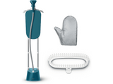 Plancha de vapor vertical - Philips STE1040/20,  1800 W, 1.8 l, Vapor continuo 36 g/min , Calentamiento 45s,  3 posiciones de vapor, Pavone Azul