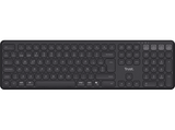 Teclado - Trust Vaiya, Inalámbrico, Multidispositivo, Tamaño completo, Negro