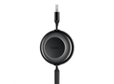 Cable USB - Baseus 3-en-1 Bright Mirror, Cable retráctil 110 cm, Carga rápida multidispositivo, USB-Lightning-Tipo-C-Micro, 66W, Negro