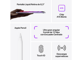 APPLE iPad mini (2021 6ª gen), 256 GB, Gris espacial, WiFi + Cell, 8.3 , Retina, Chip A15 Bionic, iPadOS